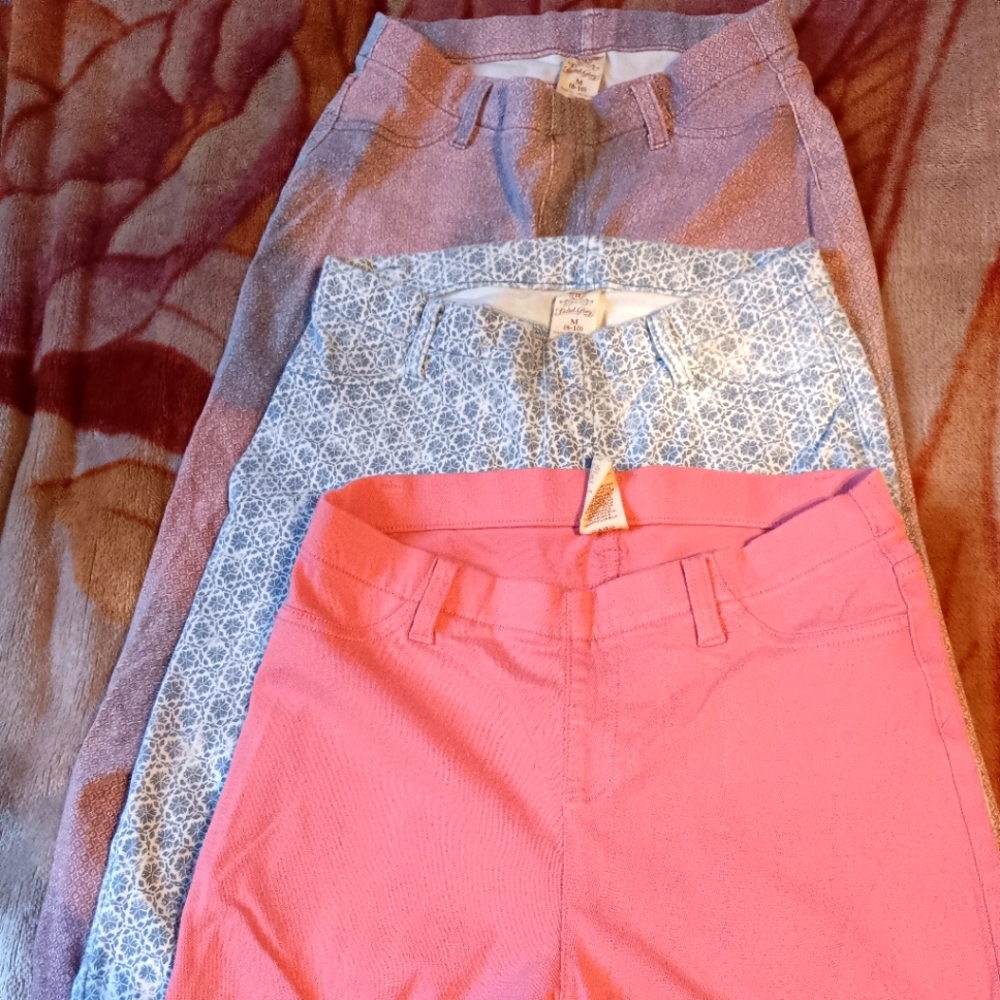 𝅺Lot of 3 Faded Glory Jeggings M (8-10) EUC